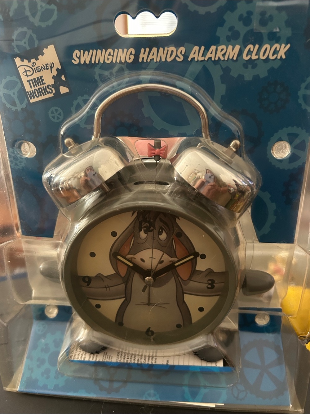 Disney Eeyore Twin-Bell Alarm Clock in Gray and Silver